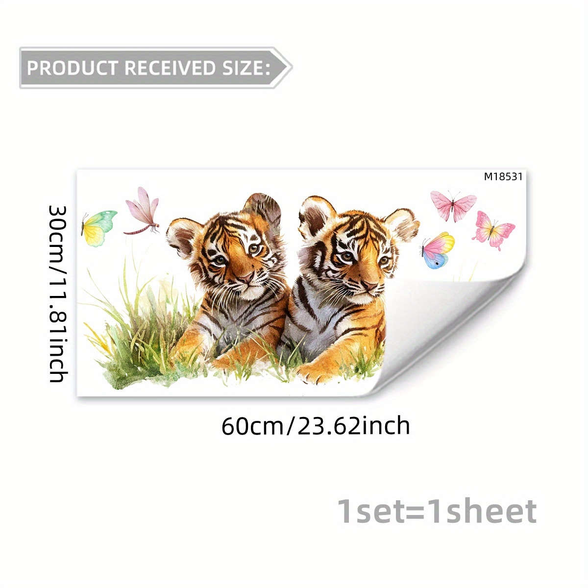Image of A (30*60cm) New Style 2d Simulated Grass With Butterflies Wall Sticker For Living Room And Bedroom Decoration Background Wall Mural (m18531)