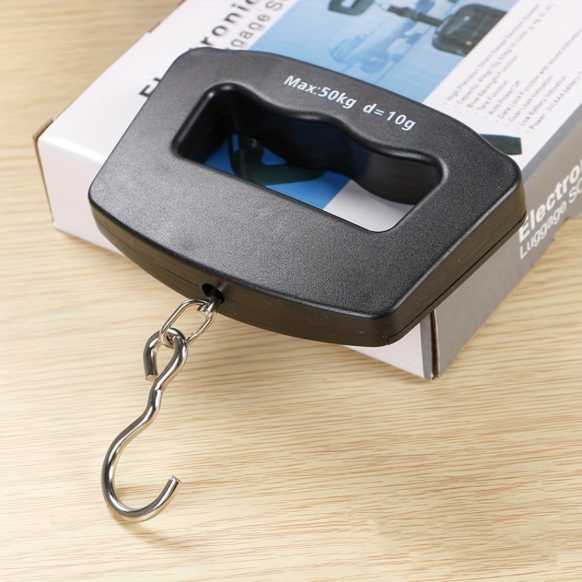Image of 110lb/50kg Digital Hand Luggage Hanging Scale, Luggage Scale, Electronic Scale, Hook Scale, Parcel Scale, Portable Spring Hanging Scale, Fishing Scale, Postal Scale, Industrial Scale, No Battery