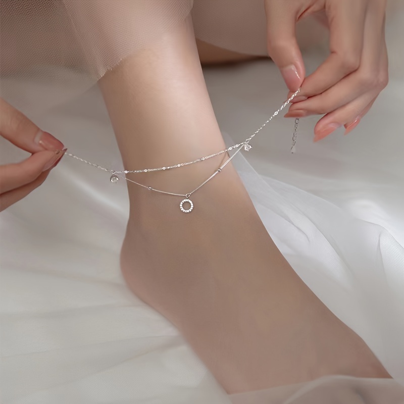 

Ladies' Anklet Charming 925 Silver Elegance Accessory Cute Chain Great For Party Dating