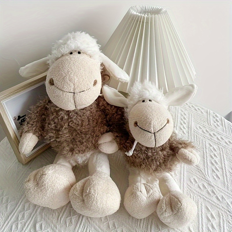 

1pc Huggable Sheep Stuffed Animals For Boys And Girls, Adorable Stuffed Lamb Plush Toys, Cuddly Stuffed Sheep For Birthday,christmas Gifts
