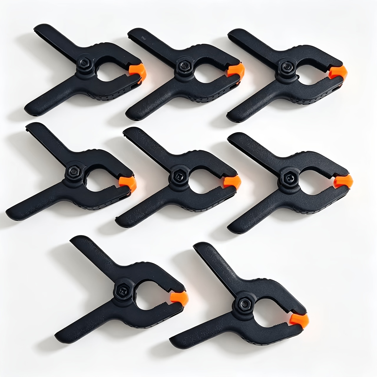 TEMU Set da 4/8 a molla in plastica, clip a molla resistenti pollici per sfondi , lavorazione del legno, professionali per studio fotografico ()