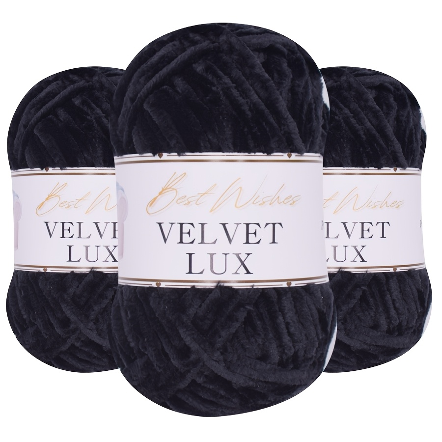 TEMU Filato di ciondolo velluto Lux da 100g*3 pezzi, Facile da per maglioni, cappotti, sciarpe, , bambole, borse, per principianti nell'uncinetto e