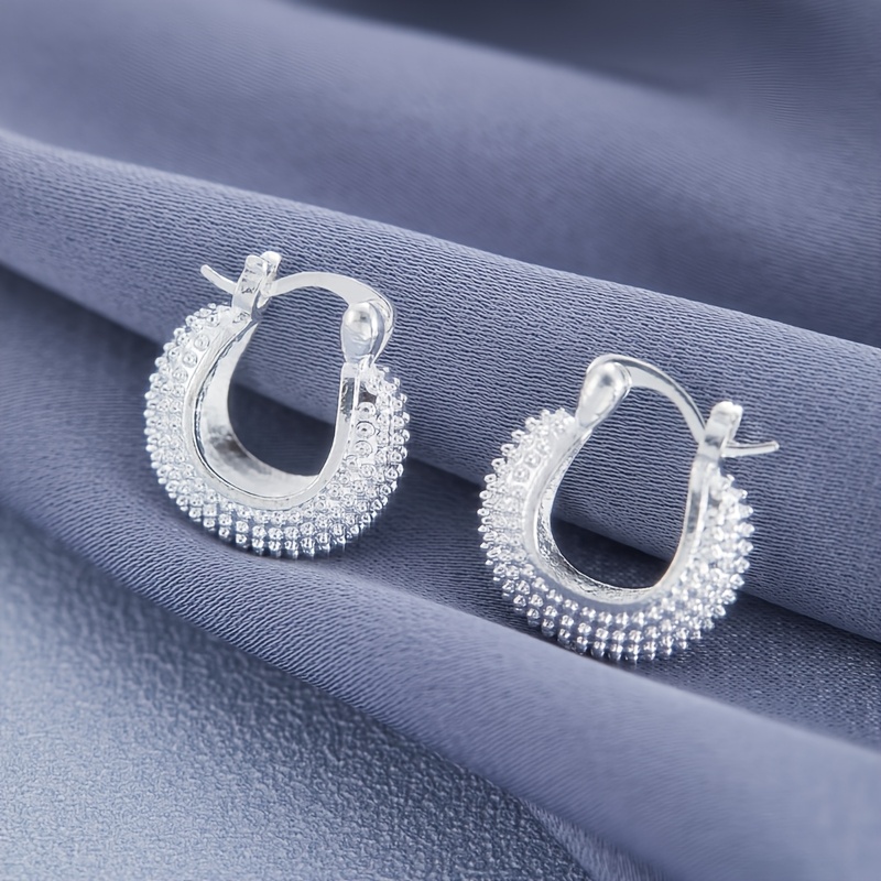 TEMU 1 Paire de Boucles d'Oreilles Ovale Découpées, Bijoux d'Oreilles Doux, Décoration de Bijoux de Style Bohème