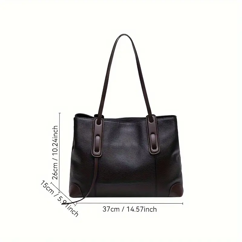 elegant womens tote bag large capacity shoulder bag with detachable strap zipper closure and for work everyday use everyday tote bag minimalist shoulder bag sleek Product details 1