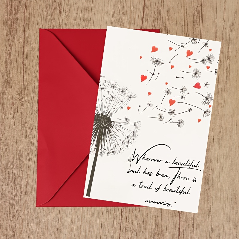 

Dandelion-inspired Condolence Card With Envelope - Sympathy Note, Laser-cut Design, Any Recipient