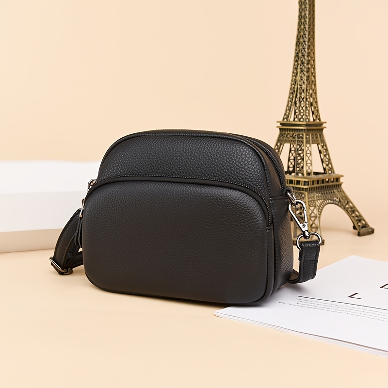 Image of Top Layer Cowhide Crossbody Bag Women's New Genuine Leather Women' Fashion Soft Leather Shoulder Small Bag Ladies Back Crossbody Bag