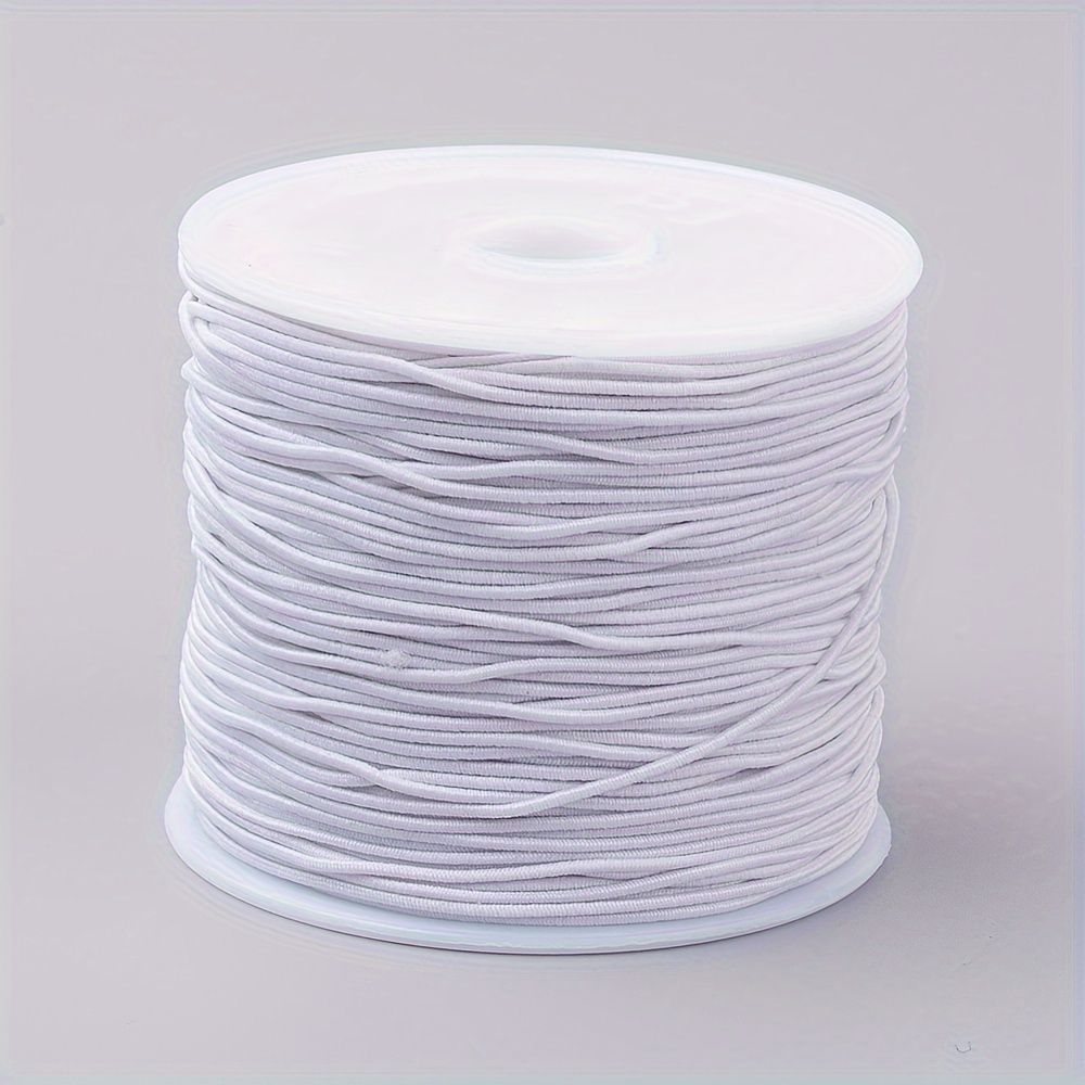 

Elastic Beading Cord, Rubber Stretchy String For Diy Jewelry Making, Bouncy 1mm Thickness, 1 Roll Approx. 19.68-21.87 Yards (18-20m) - White