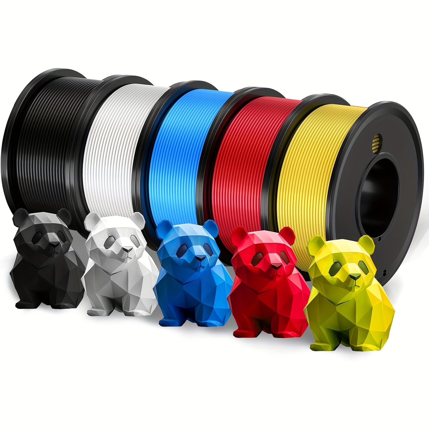 3Dプリンター用フィラメント 5色セット PolyLite PLA フィラメント5巻