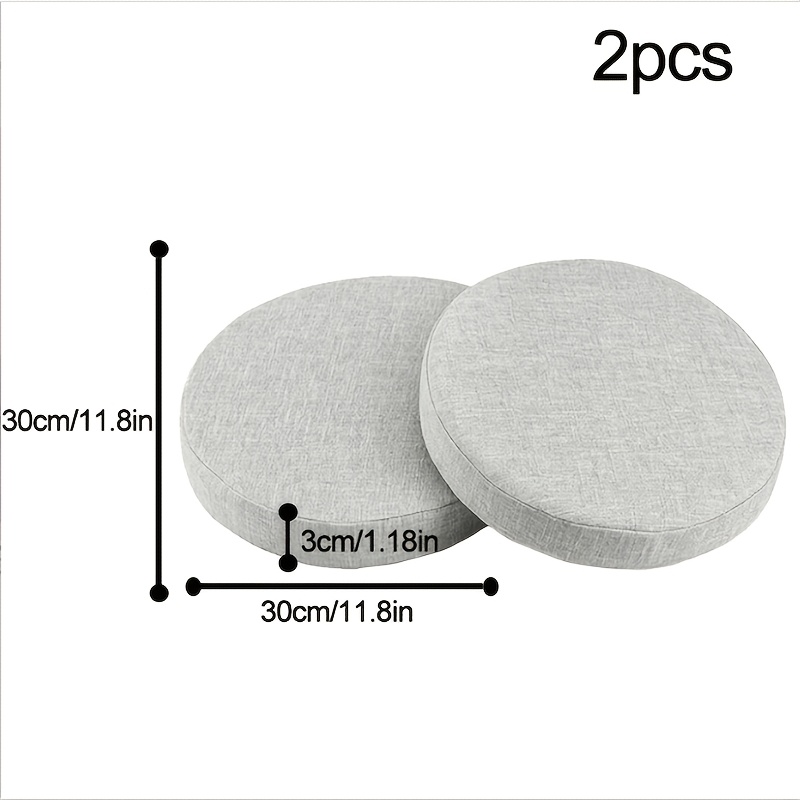 TEMU 2pcs Set Of Round Cushions For Household Use, High Small Anti-slip Chair Cushions, Outdoor Cushions, Removable And Washable, Suitable For