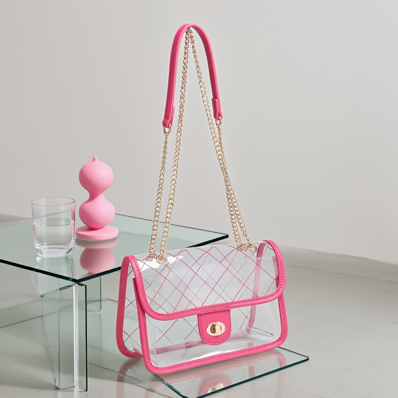 Ragsto transparent crossbody bag front view