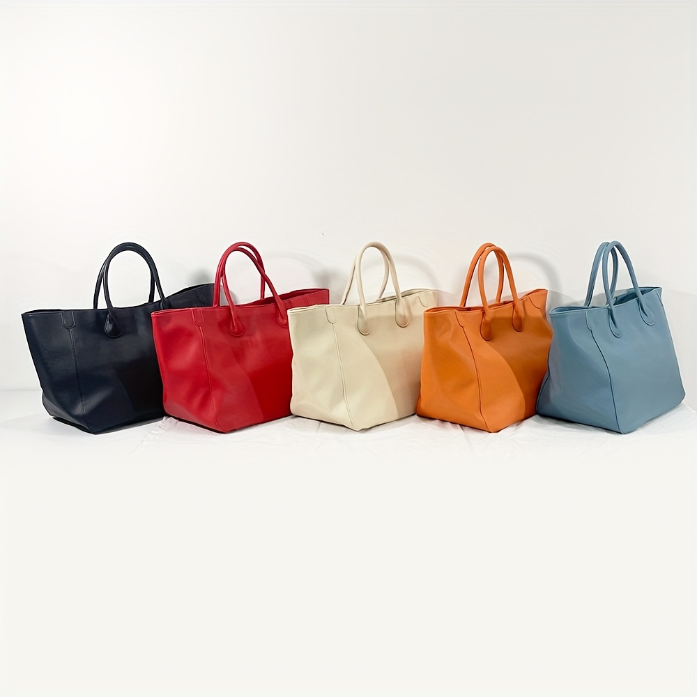 Sac Fourre-tout En Cuir PU Grand Modèle Avec Bandoulière - Fermeture Magnétique, Idéal Pour Le Quotidien Et Les Voyages