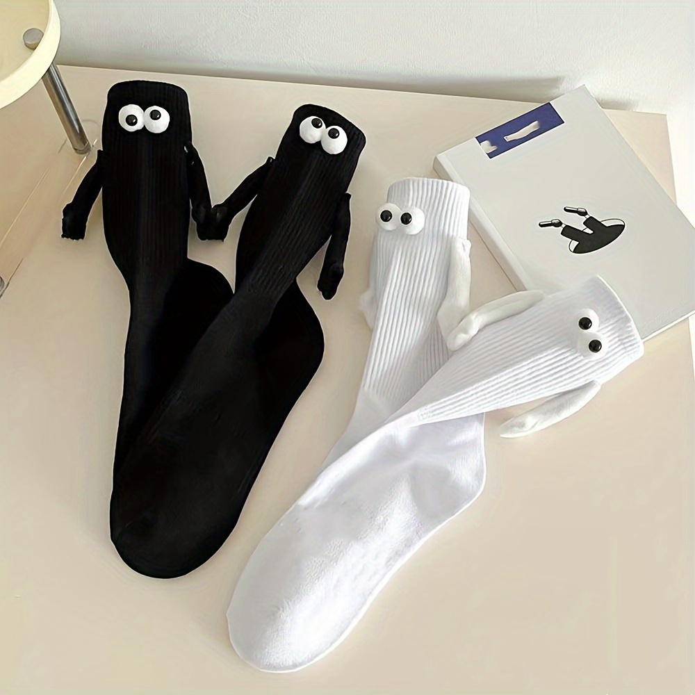 

2pcs -holding Couple - , , Mid- Length, , Polyester For Women'