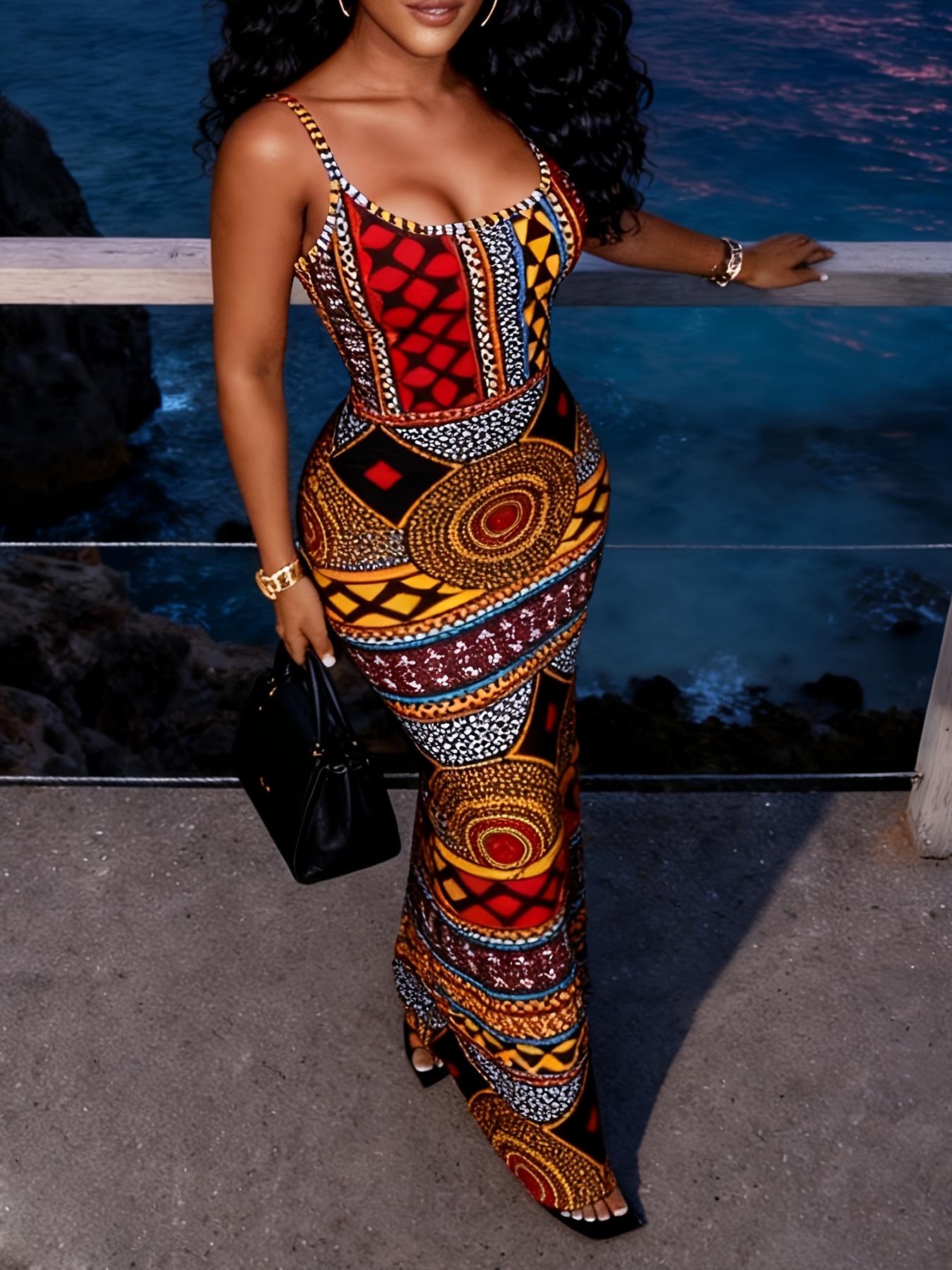 Vestido Bodycon de Primavera Verão para Mulher com Alças Finas 3