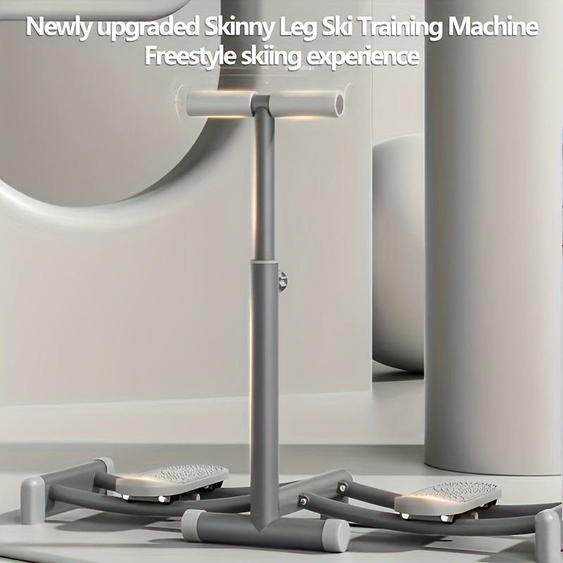 PERFCARE Foldable Leg-Shaping Ski Trainer with Adjustable Handrail Height - Full-Body Workout Machine for Thigh & Inner-Leg Muscle Training, Calves, Waist & Hip-Width Improvement, Space-Saving Home Gym Equipment, Sleek Fitness Gear
