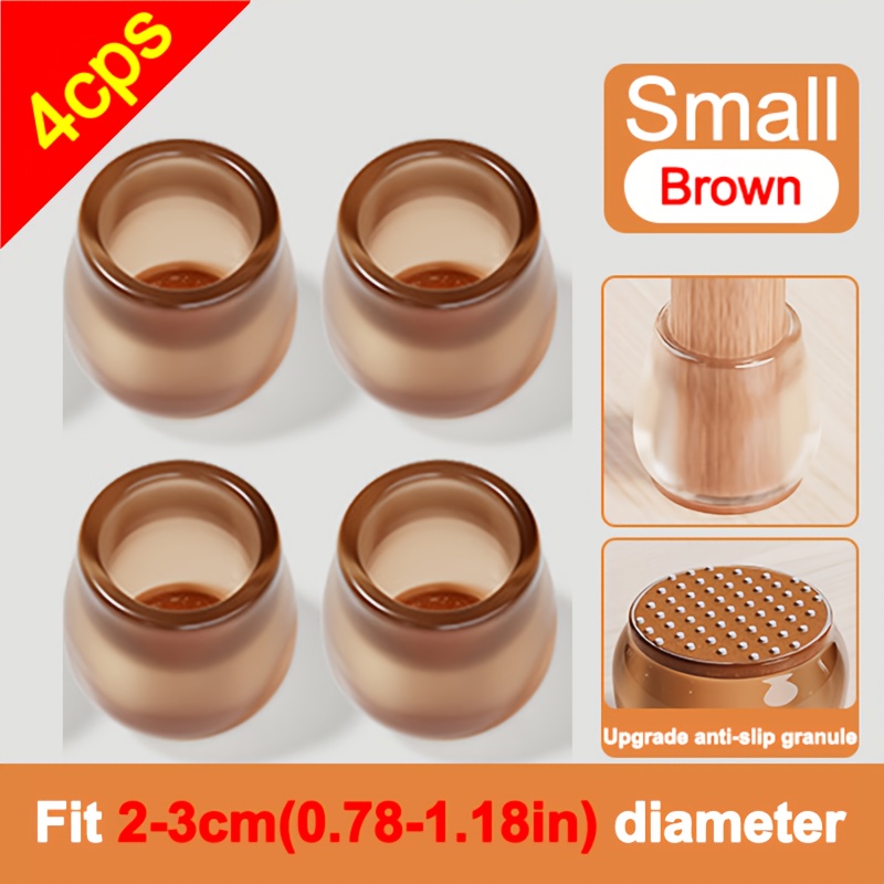 Image of All-new Upgraded Chair Leg Covers With Anti-slip Particles Silent Thickened Wear-resistant Silent Universal Silicone Table And Chair Protection Set Table Stool Foot Pads