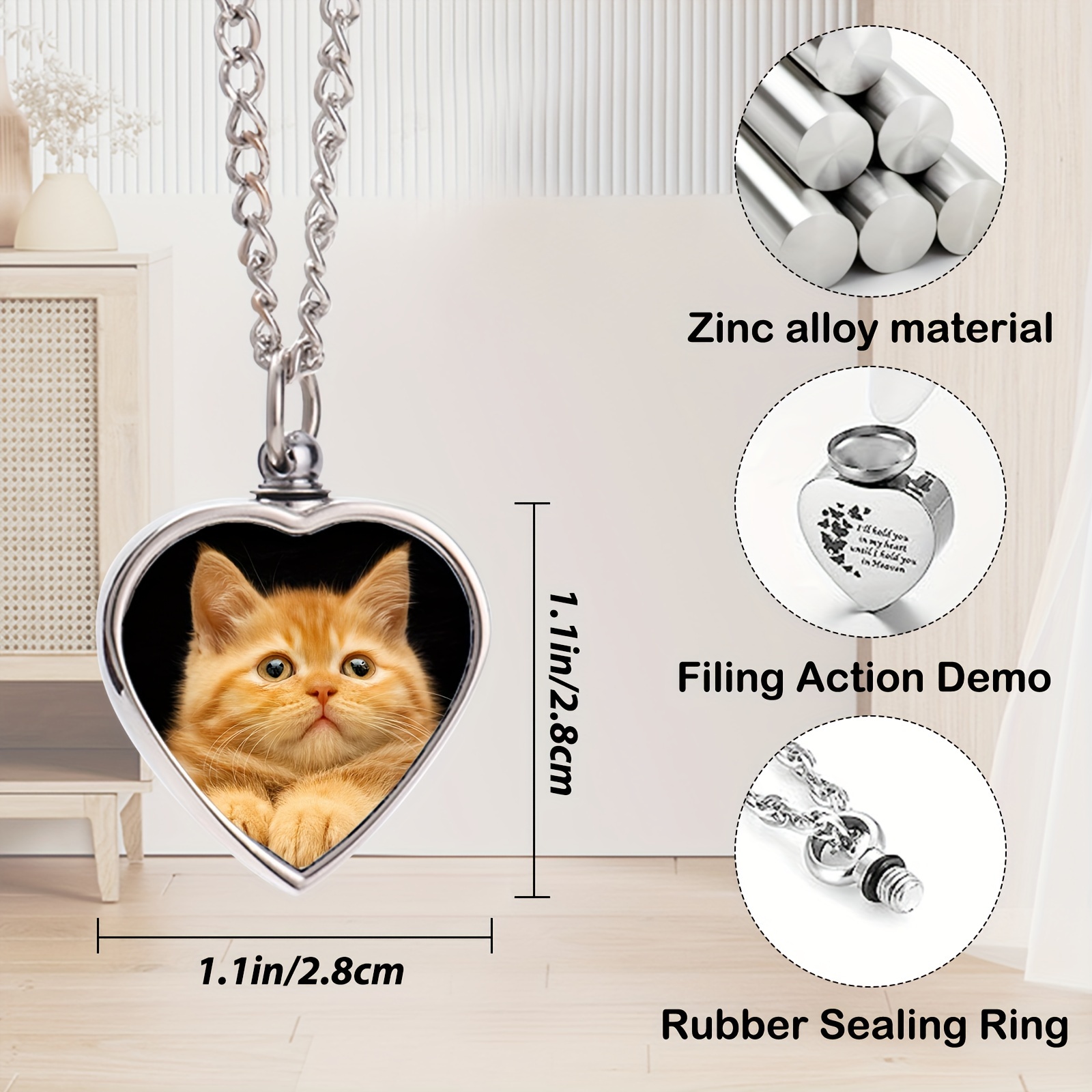 Cat necklace urn best sale