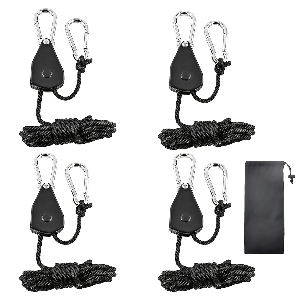 TEMU Colgador de Cuerda Ajustable de Resistencia con de - de Cuerda de Cáñamo con y Hebilla para Toldos, Tiendas, Eslingas - Capacidad de Carga Ideal
