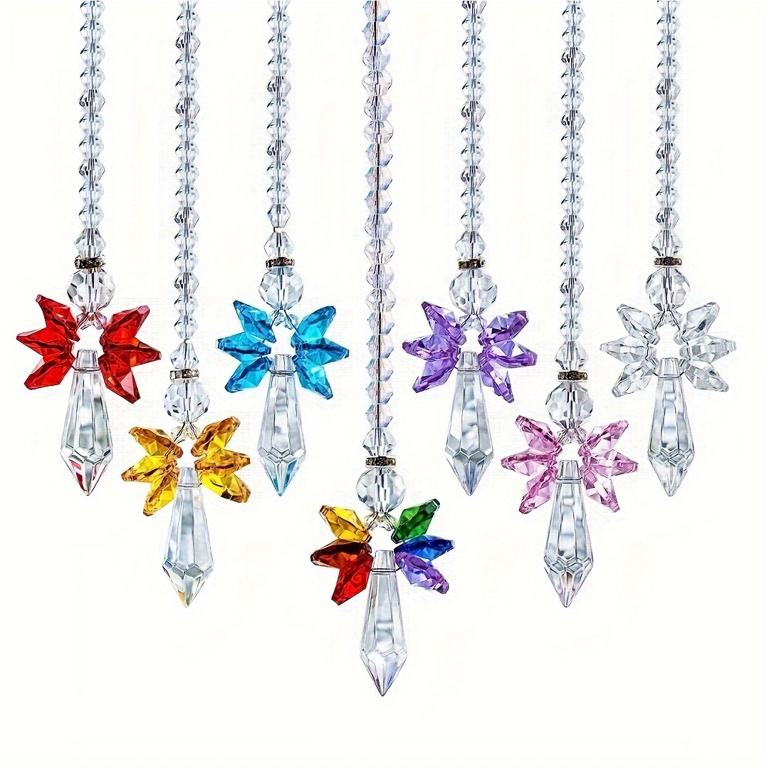 7pcs Rainbow Guardian - Glass Hanging Decor For Home, Car & Porch