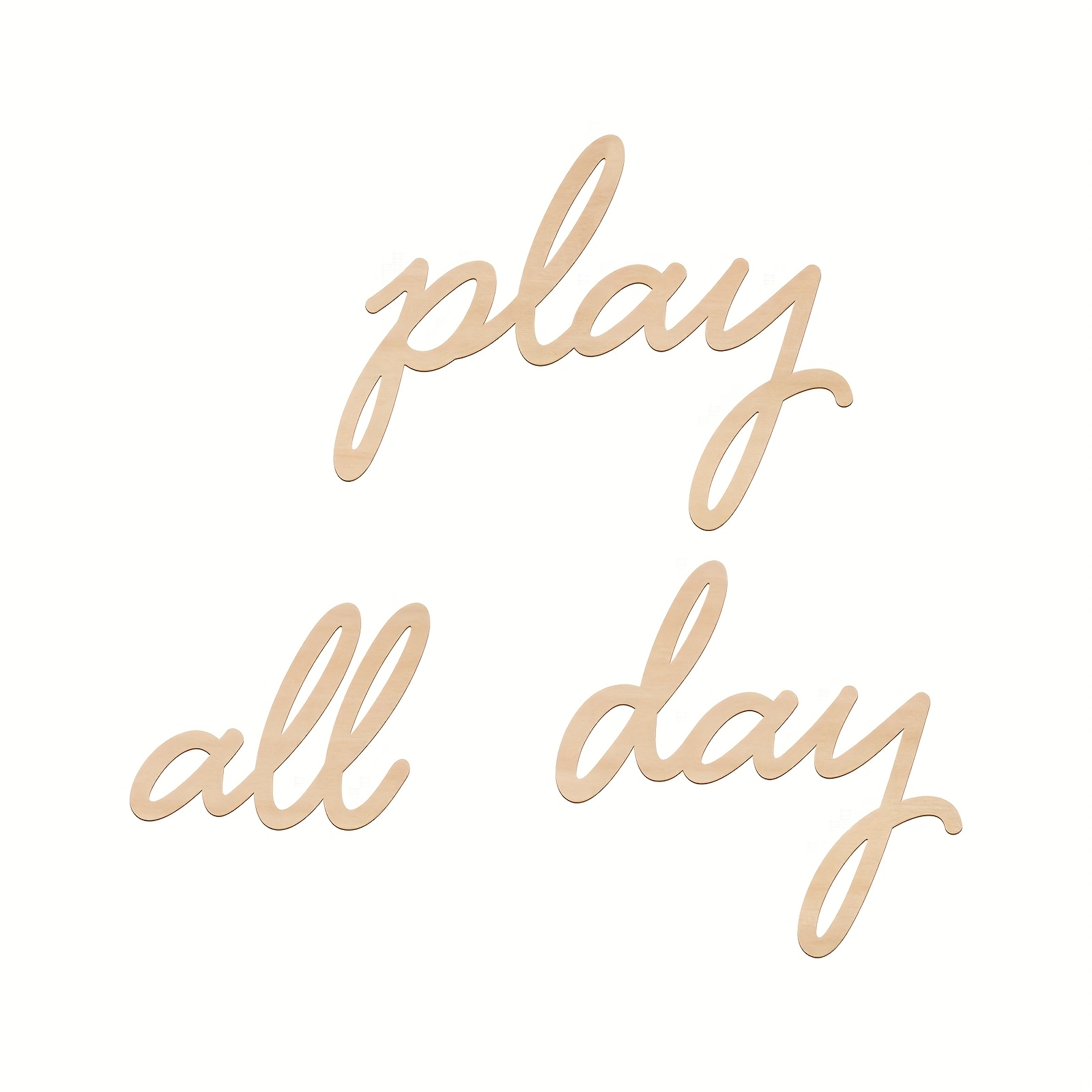 Image of Game Room Decor 3-piece Set - Day Wooden Wall Art, 0.16-inch Thick Timber, Space Ornamentation, Monochrome No Feathers, Birthday Party/baptism Photo Backdrop