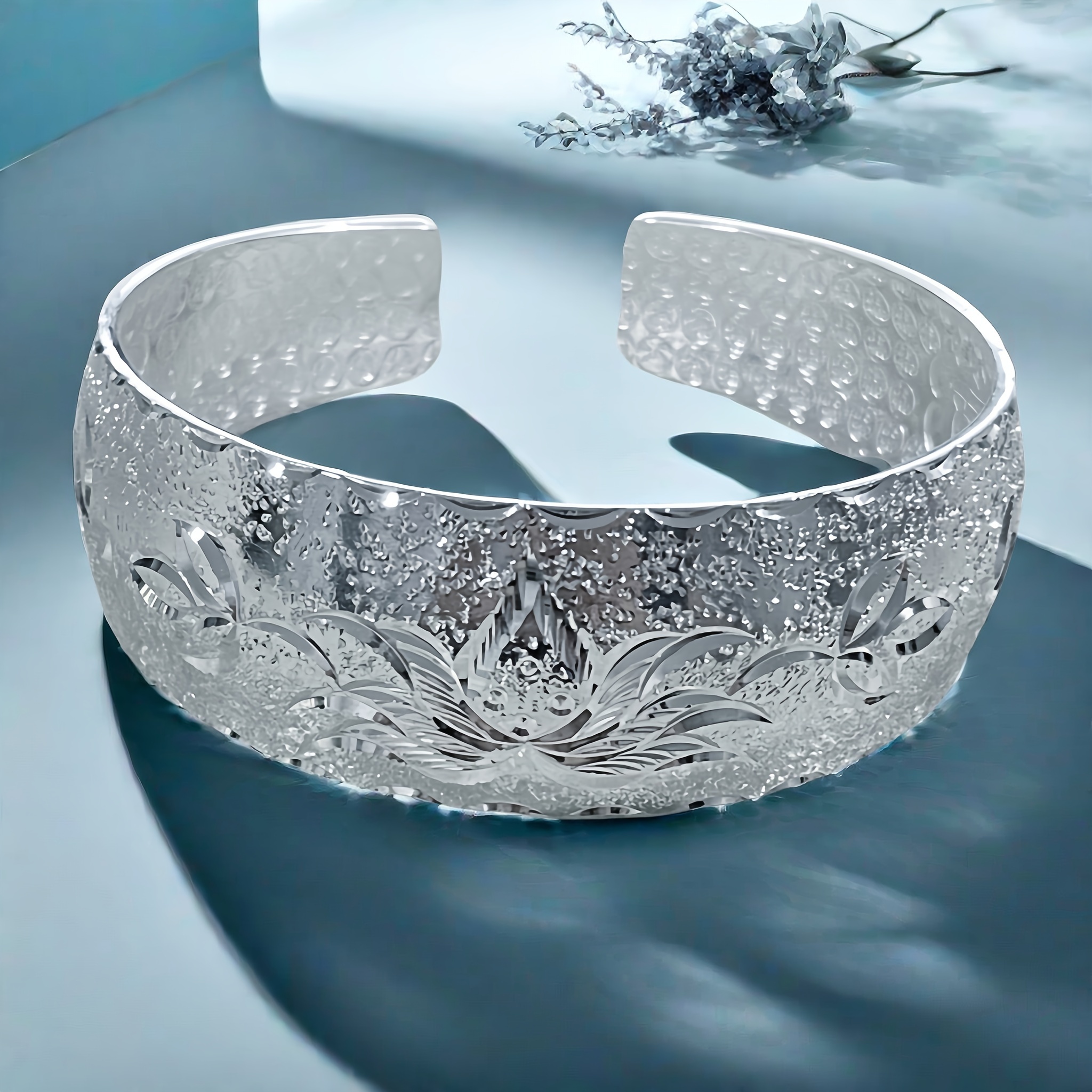 

Silvery S999 Bracelet Pure Silvery Bracelet Bracelet Style Adjustable Size Gift For Day Silvery Weight 46g/1.62oz