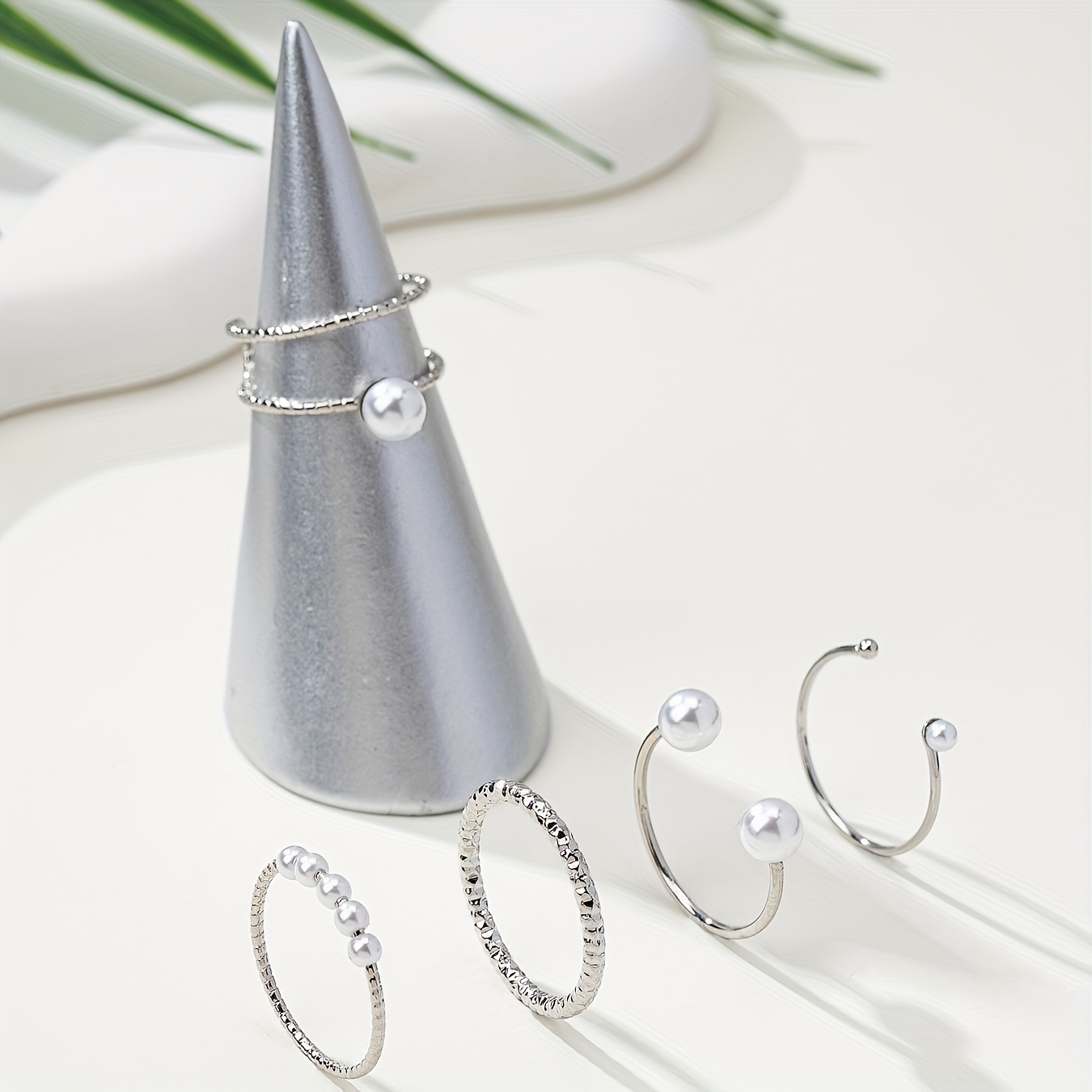 5pcs Unique Metal Minimalist Stackable Ring Set