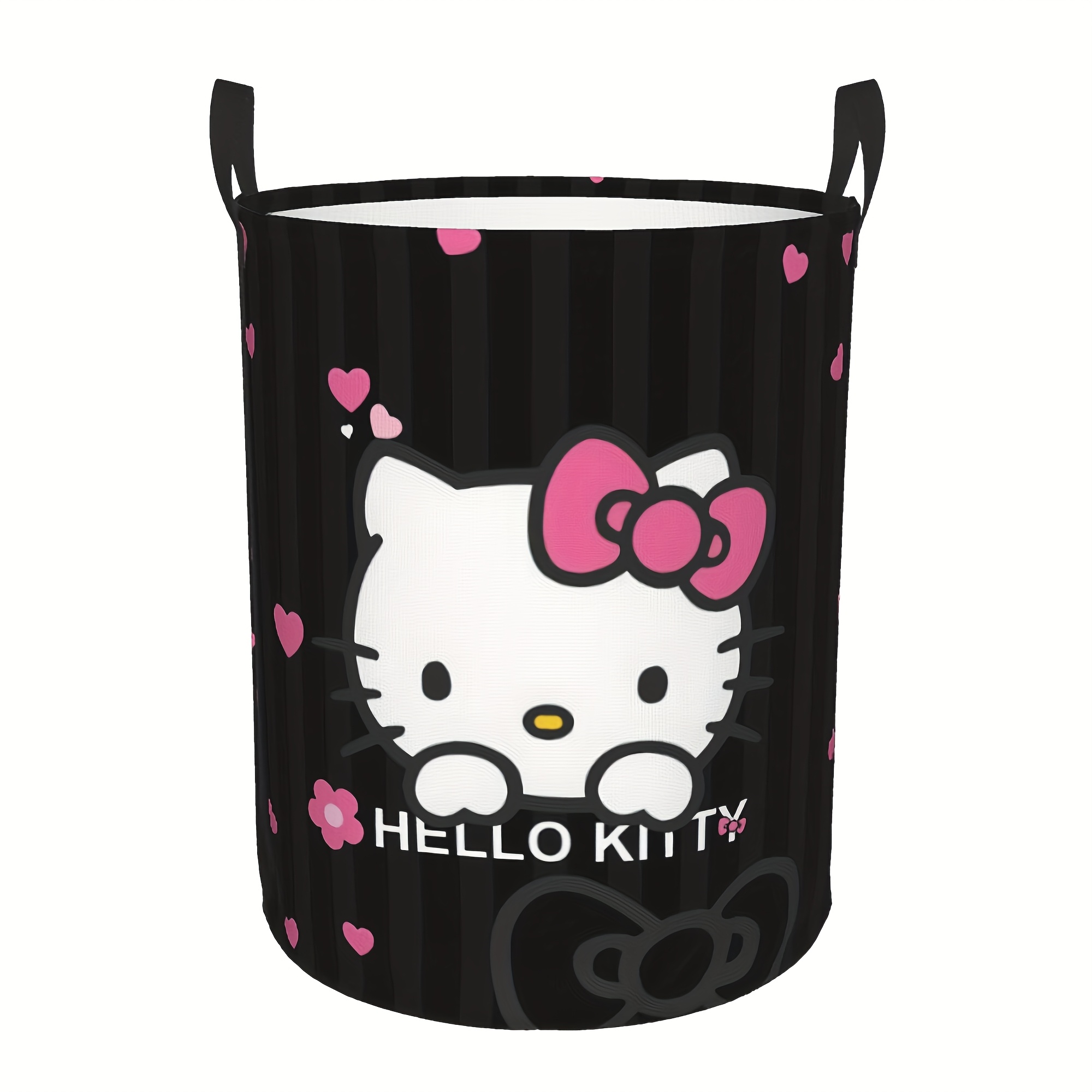 Hello Kitty High Quality Laundry Hamper -portable Storage Hamper With Sturdy Handle, Oxford Cloth, Easy To Store And Collapsible Design- Official, Laundry Baskets