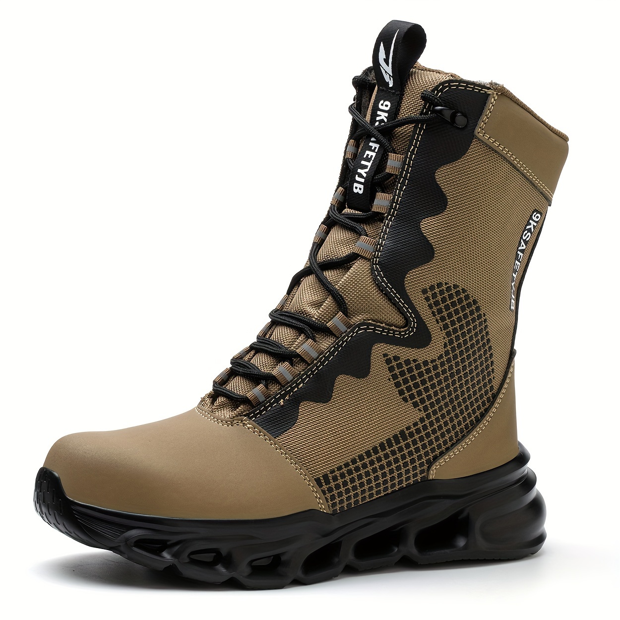 *'S Wo*'S High-Top Outdoor Work Boots Heavy-Duty Traction, /Tan  Lace-Up Ankle Support, EVA Cushioned Insole Non-Slip Rubber So