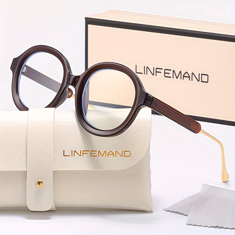 round transparent lens glasses for women suitable for reading and office use perfect as a holiday gift Product details 3
