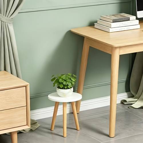 1pc, Luxurious Solid Wood Flower Stand, Balcony Shelf, Indoor Living Room Flower Stand, Simple Floor-standing Potted Plant Stand.