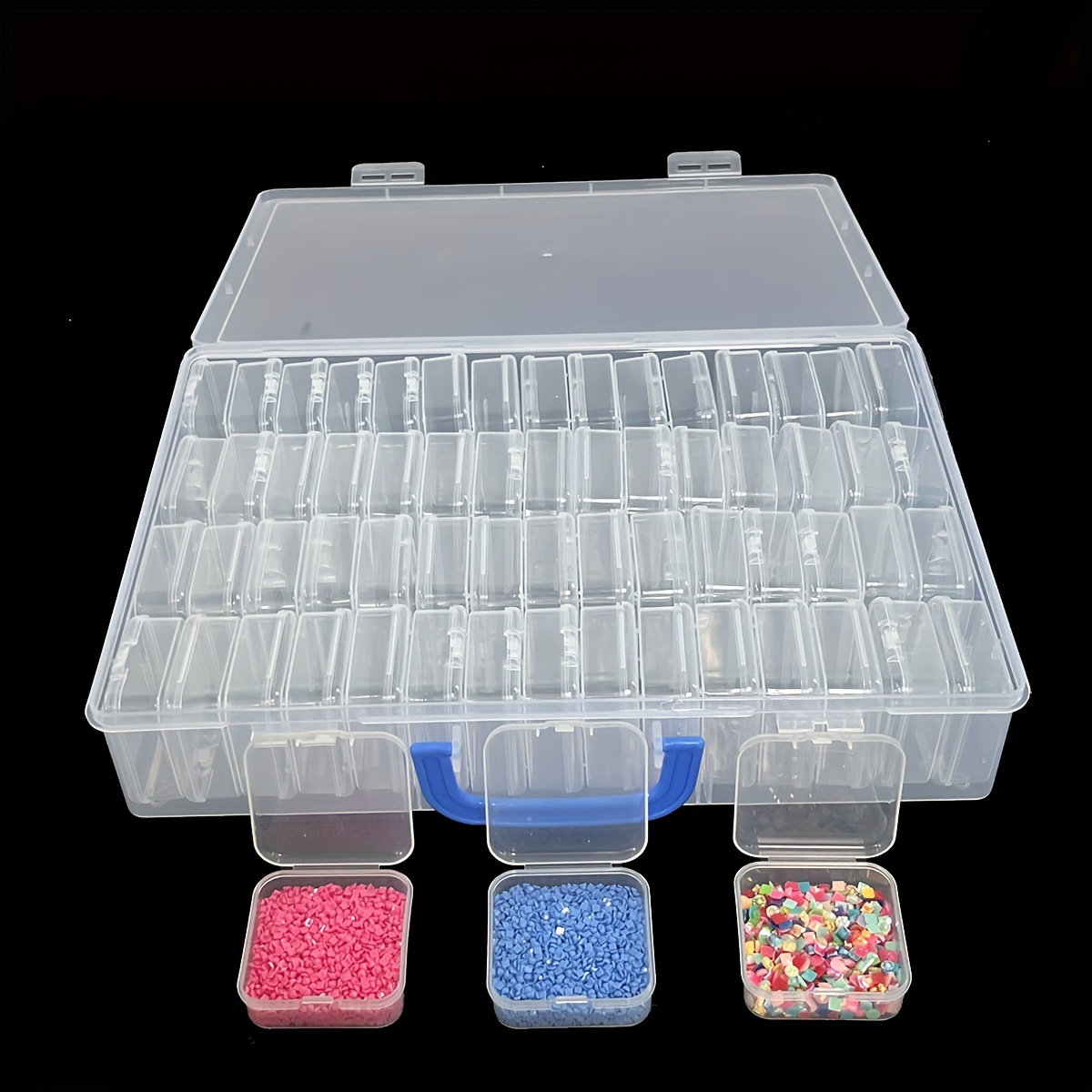 60 grid plastic storage box set with adjustable compartments versatile organizer for jewelry beads hardware diy crafts lightweight weather resistant stackable containers Product details 0
