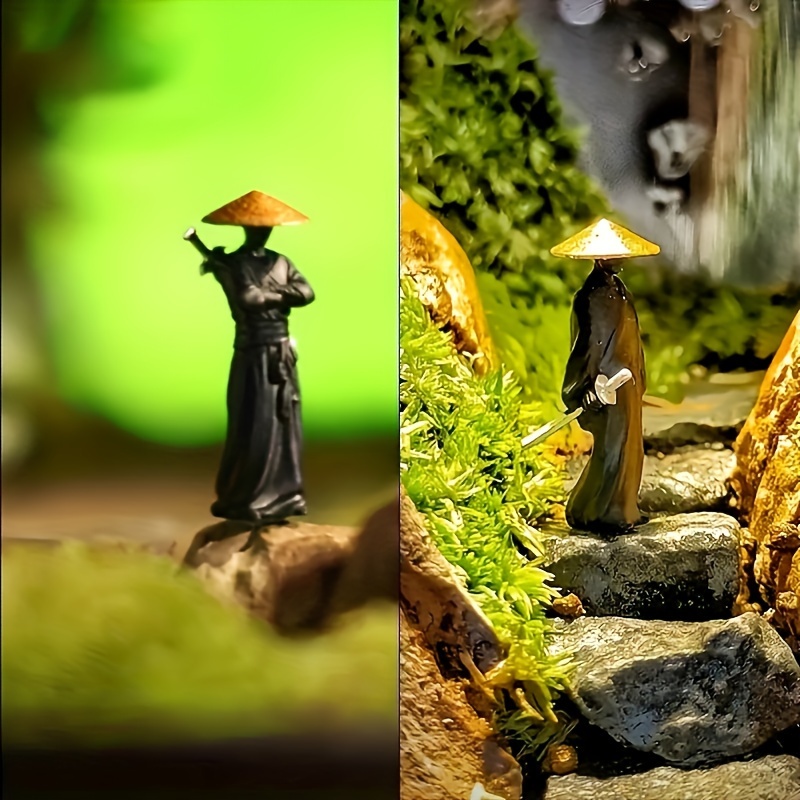 

1pc Creative Ancient Miniature Model Micro Character Is Used For Bonsai Landscaping Fake Mountain Micro Landscaping Building Modeling Landscape Construction Fake Mountain Fish Tank Landscaping