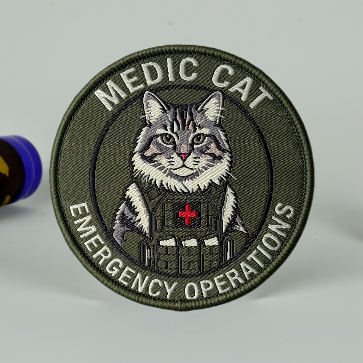 TEMU MEDIC CAT/EMERGENCY Parche Mochila Adhesivo Decorativo Parches Tejidos de Gancho y Bucle para Ropa