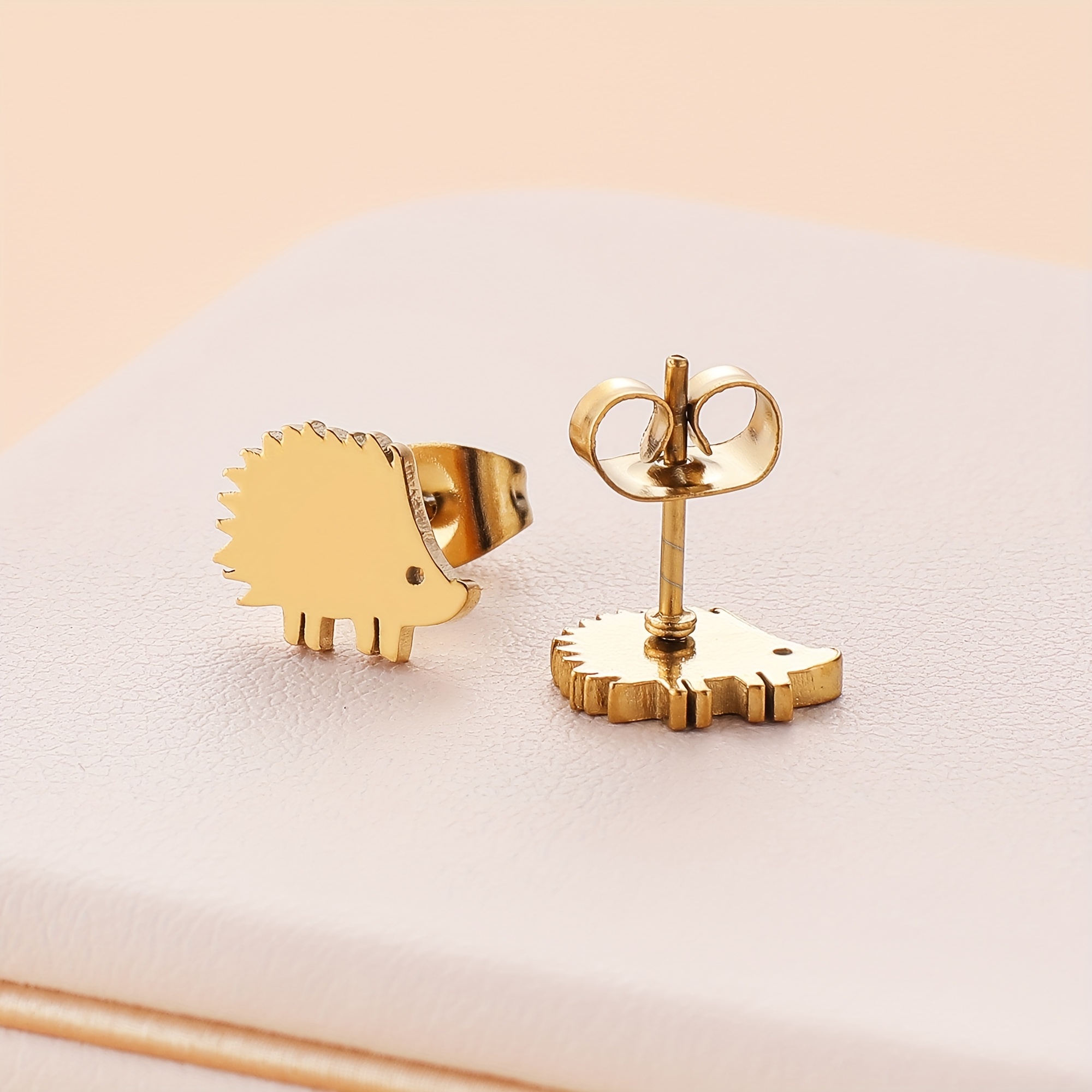 TEMU Clous d'oreilles Minimalistes Hérisson pour Femmes - Bijoux Animaux Mignons, Pour Tous les Occasions et Événements Formels, Cadeau Délicat pour