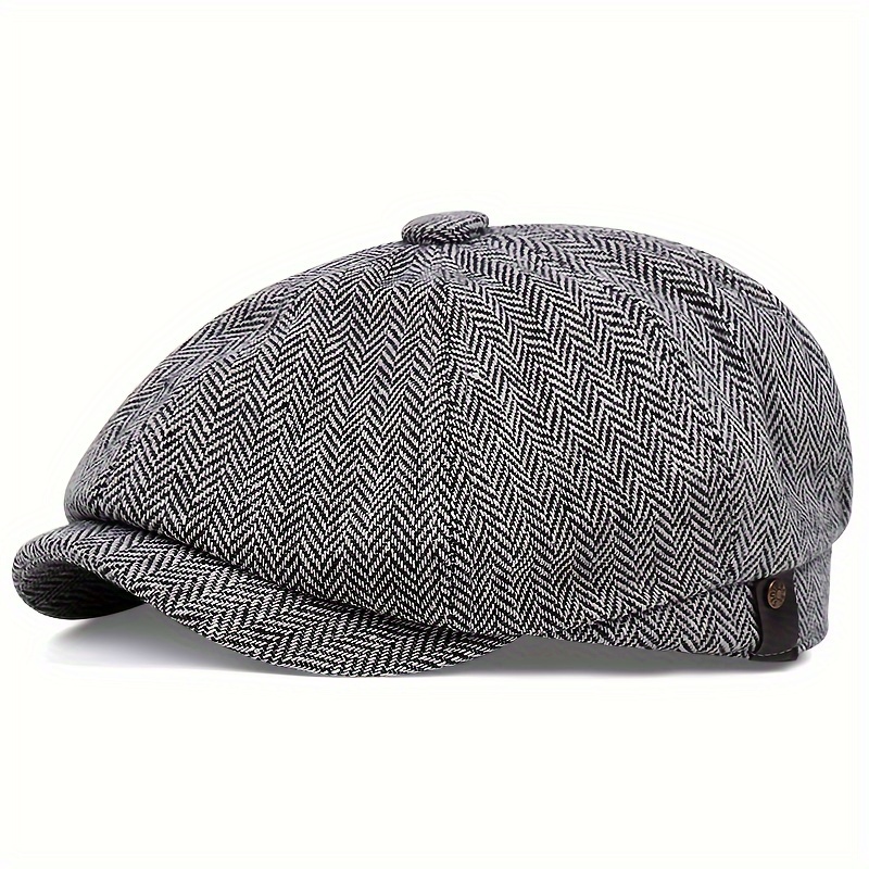 

2pcs Elegant Retro Classic Solid Color Berets, Spring Casual Newsboy Hats For Men Casual Leisure & Halloween Cosplay