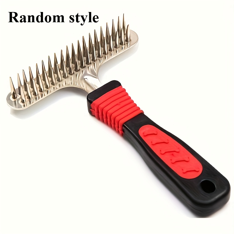 Dog Grooming Comb, Hair Removal And Hair Trimming Comb, For Combing Out Knotted Hair Of Dogs, Double-row Comb Suitable For Large-sized Dogs.