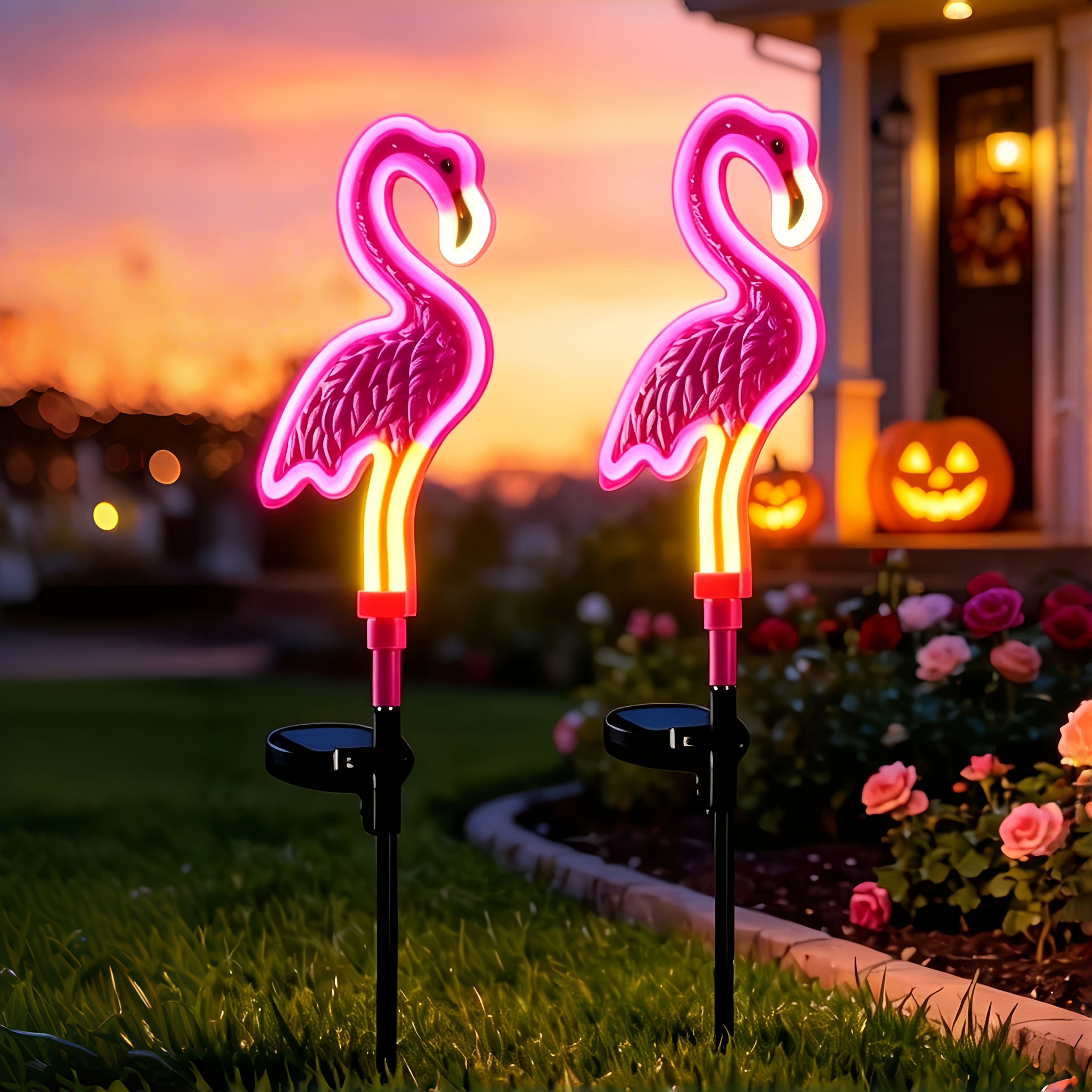 TEMU Halloween Solar (2 Pack Or 1 Pack) Ip45 Waterproof Outdoor Styling Light Yard Decorative Solar Camping Lamp Anniversary Halloween Animal Styling