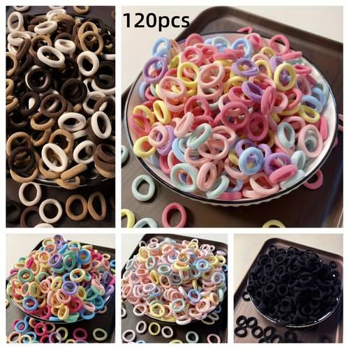 120 colorful elastic hair ties of solid colors durable and stretchy additions for everyday and special occasions designed in colors with a diameter of 0 787 inches