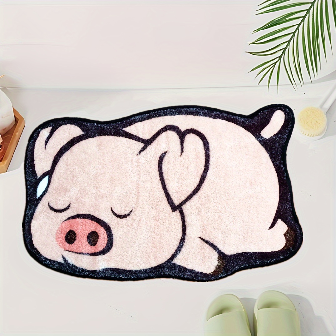 

1pc Cute Animal Shaped Irregular Bathroom Floor Mat, Super Absorbent Quick-drying Bathtub Foot Pad, Comfortable Bathroom Floor Mat, Bathroom Accessories, Home Decor, Room Decor