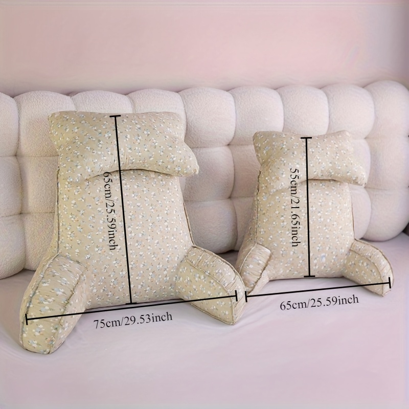 oversized soft lumbar support cushion tall backrest for bed couch office seat dorm room comfortable back support with plush fur pillows Product details 5