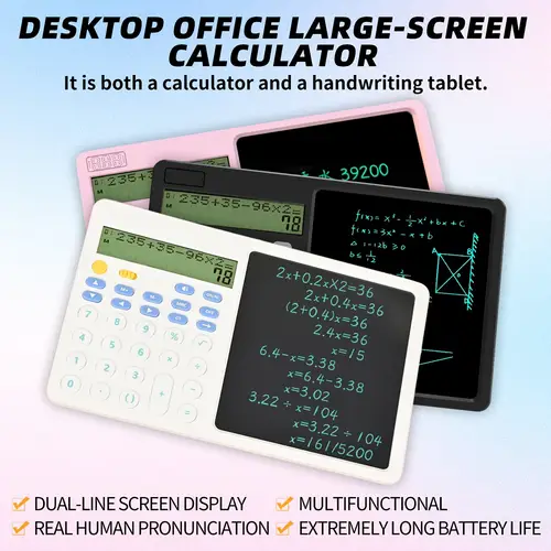 Whiteboard Writing Math calculator with writing pad sold on Temu Philippines