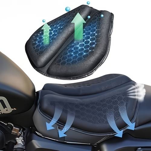 3d gel motorcycle seat cushion honeycomb structure pressure relief breathable foldable design with innovative gel cushion for shock absorption and seat protection comfortable for wheelchair seat cushio