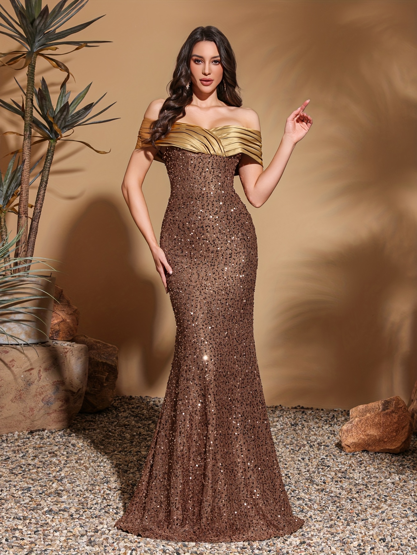 Off-Shoulder, Ruched Bodycon Dress, an Elegant And Stylish Gown, Women'S  Long Dress, Party Dress, New Style for 2025, New Women'S Evening Gown P