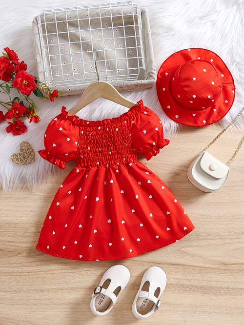 0 3 years old sleeve dress set with cute hat summer