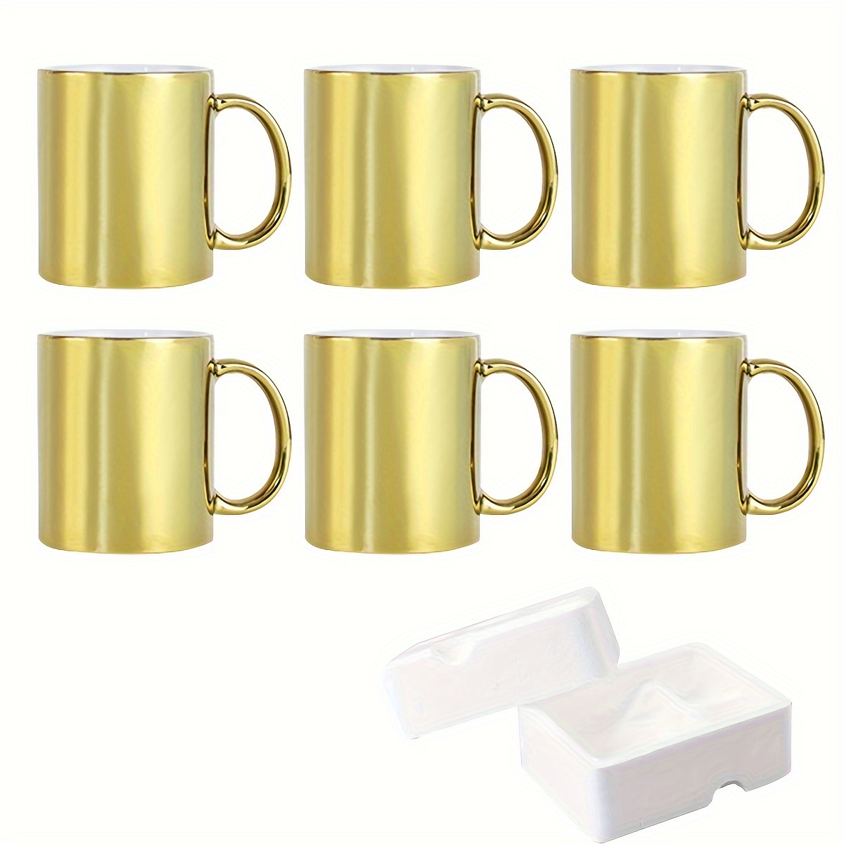 11oz Sublimation Golden Plating Mug, Set Of 6