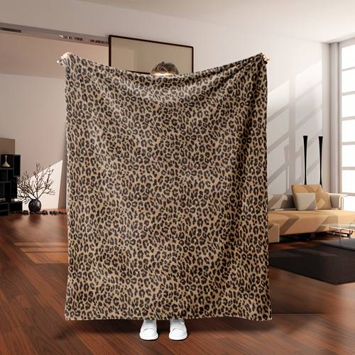 imagen del artículo 1 de franela con estampado de leopardo - para con animal , acogedora lavable a máquina para cama, , viajes, decoración - regalo ideal para , días festivos y ocasiones especiales, decoración con estampado de leopardo