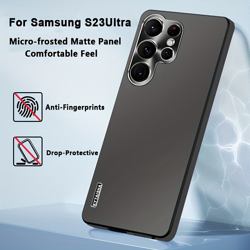 

Galaxy S23ultra Phone Case Matte Frosted Metal Lens Soft Frame Anti-drop Protective Cover