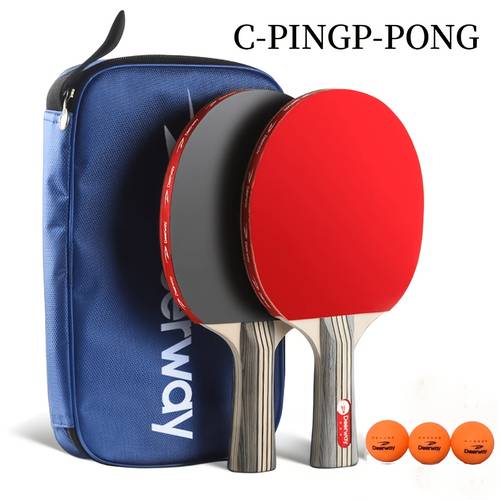 c pong tennis racket set 2 table tennis rackets 3 balls 1 storage box training table tennis rackets set
