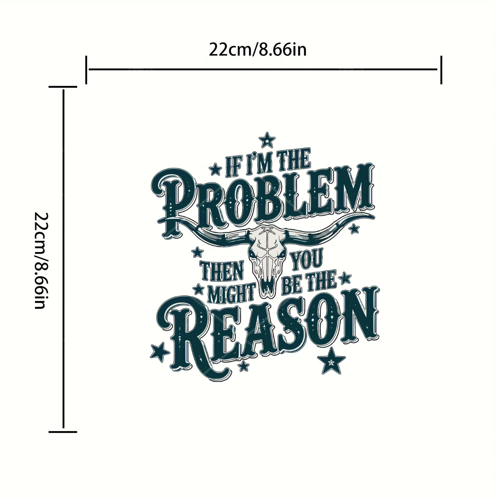 TEMU 4pcs Durable Washable Heat Transfer, "if I Am The Problem, You " -themed Mixed Color Heat Transfer, Vinyl Print, Heat Transfer Stickers, Iron-on
