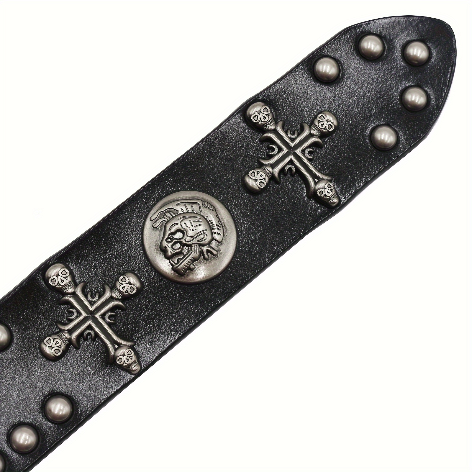 hardware rivet belt punk hip hop leather belt mens same