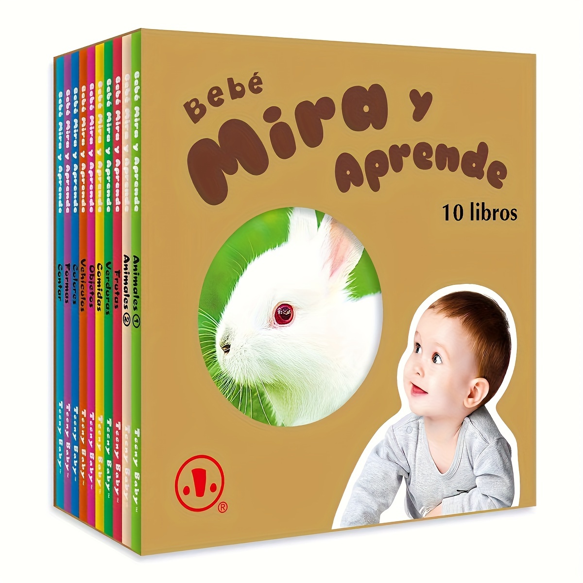 

1 Box Of 10 Spanish Children's Identification Small Card Books - Gift Box